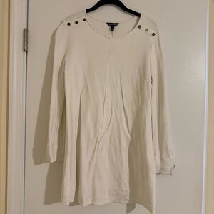 Isabella Oliver White Tunic with Shoulder Buttons